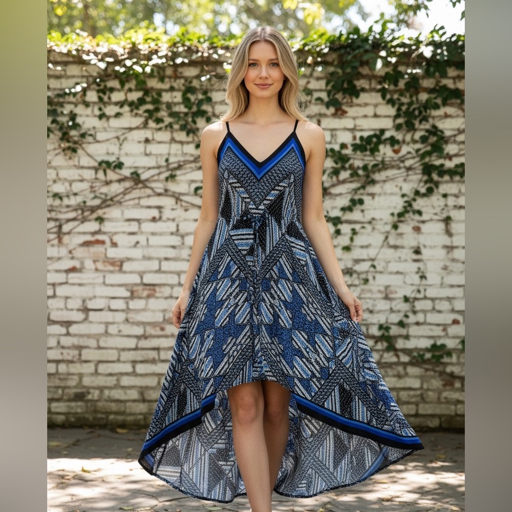 $199 NIC+ZOE High Low Geometric Dress NWT Fall Favorite 🤩